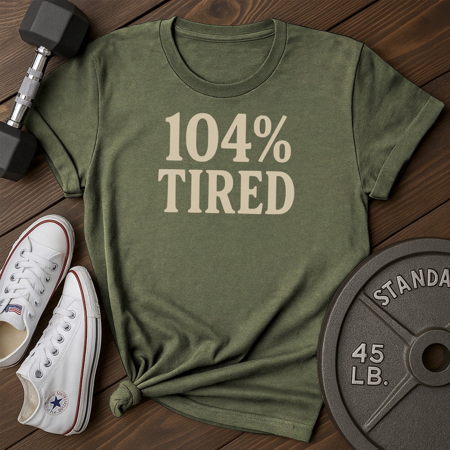 104 tired ah T-Shirt - green - 104 Tired AH Green.jpg