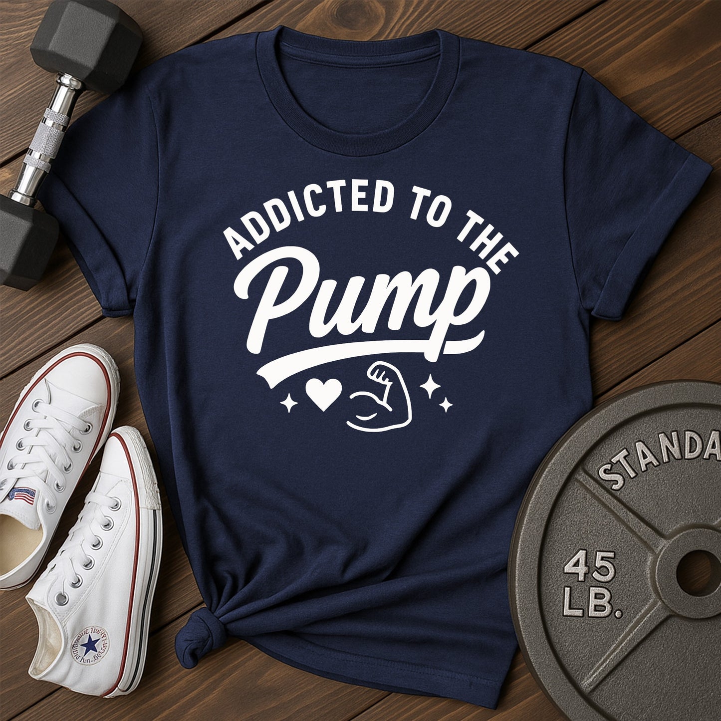 Addicted pump ak T-Shirt - blue - Addicted Pump AK Blue.jpg