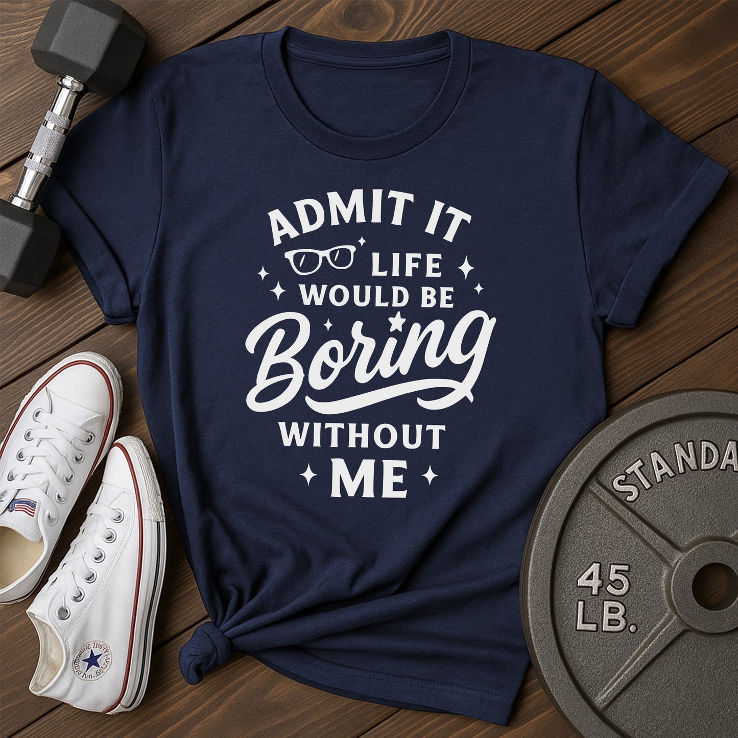 Admit boring an T-Shirt - blue - Admit Boring AN Blue.jpg