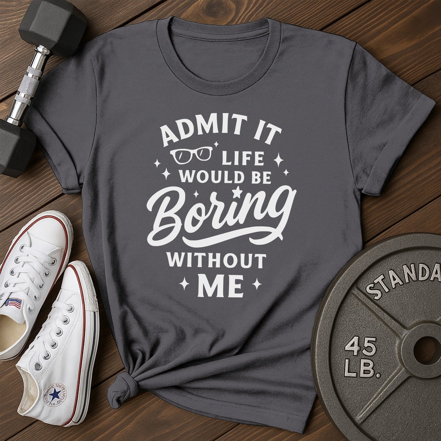 Admit boring an T-Shirt - charcoal - Admit Boring AN Charcoal.jpg