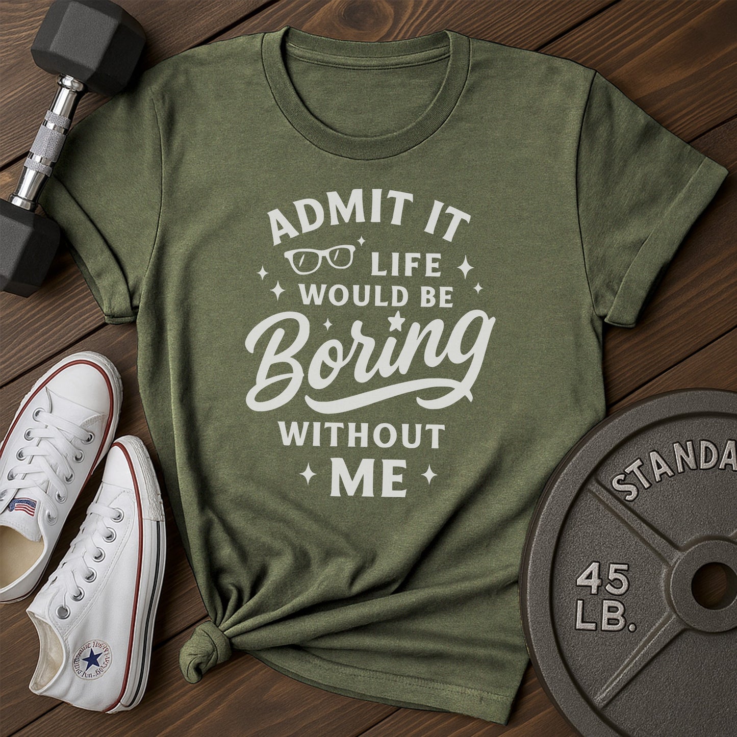 Admit boring an T-Shirt - green - Admit Boring AN Green.jpg