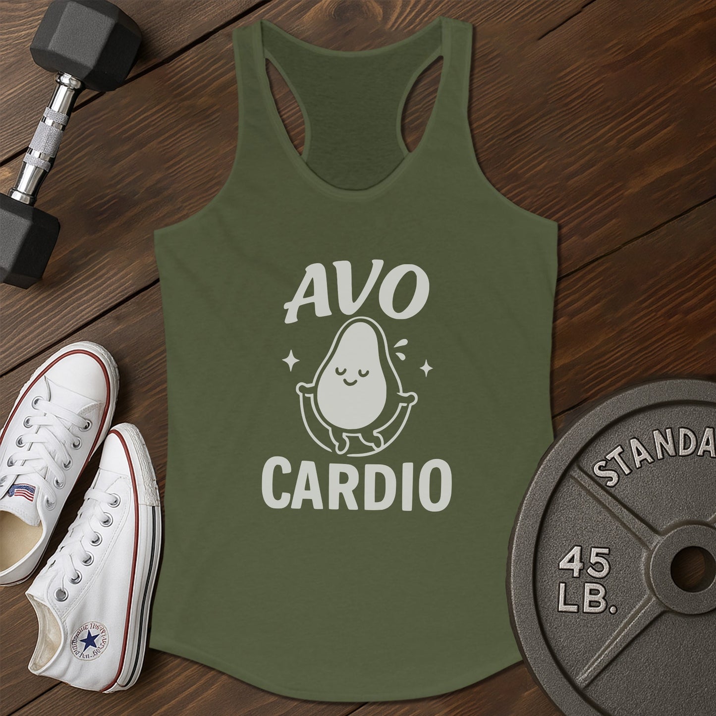 Avo cardio aj Tank - green - Avo Cardio AJ tank Green.jpg