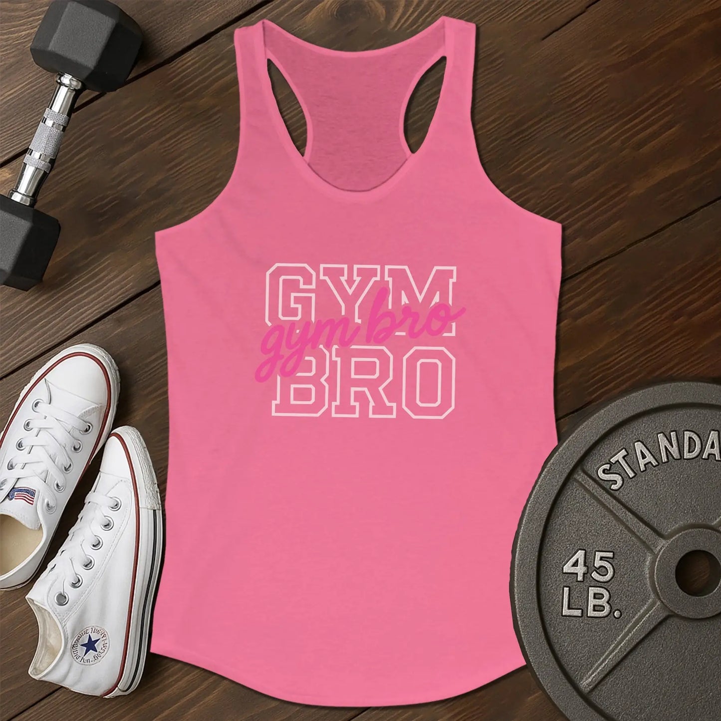Bro gym au Tank - pink - Bro Gym AU tank Pink.jpg