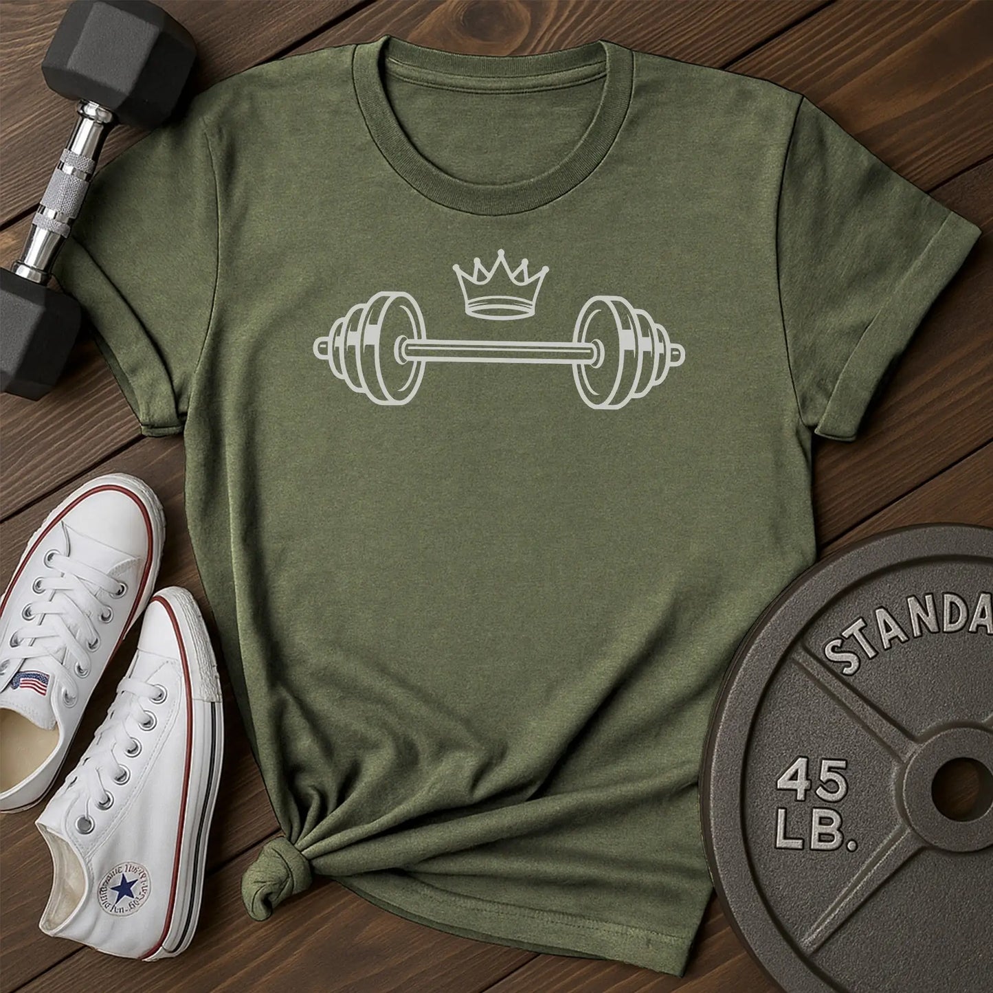 Crown barbell av T-Shirt - green - Crown Barbell AV Green.jpg