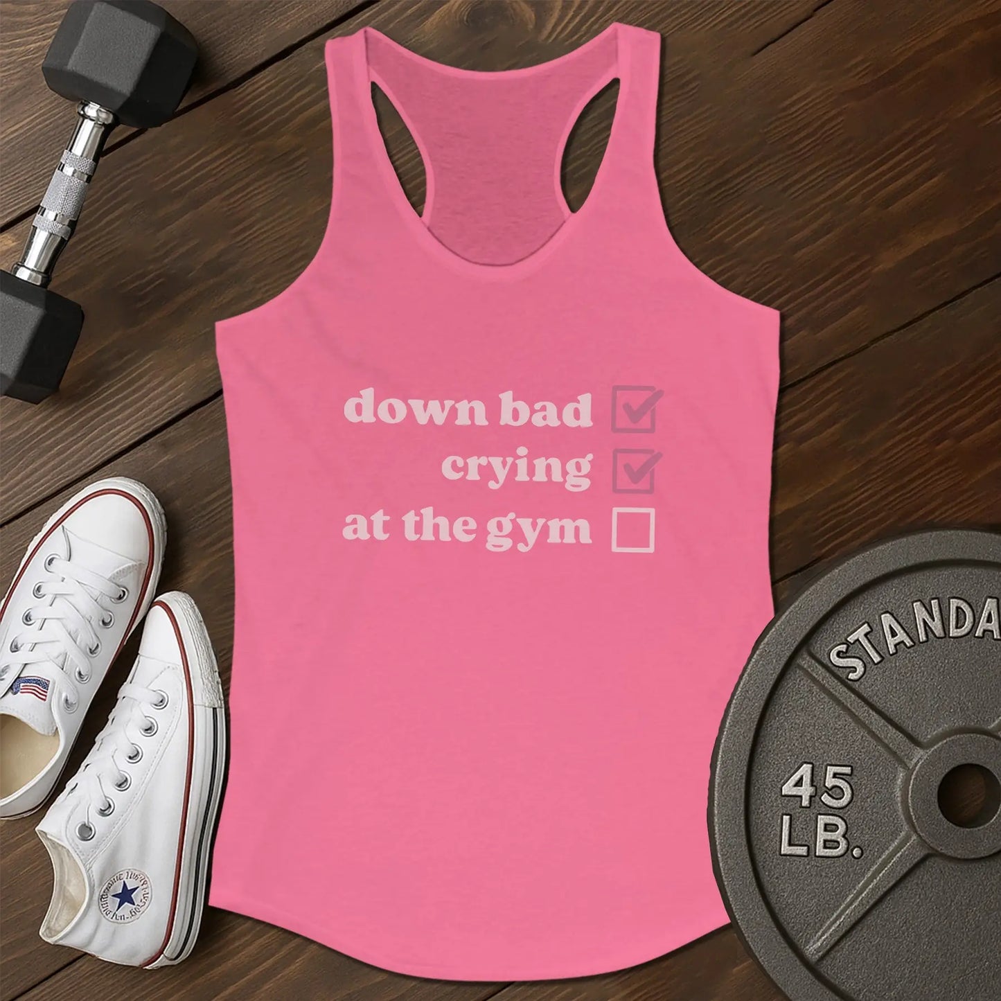 Crying gym au Tank - pink - Crying Gym AU tank Pink.jpg