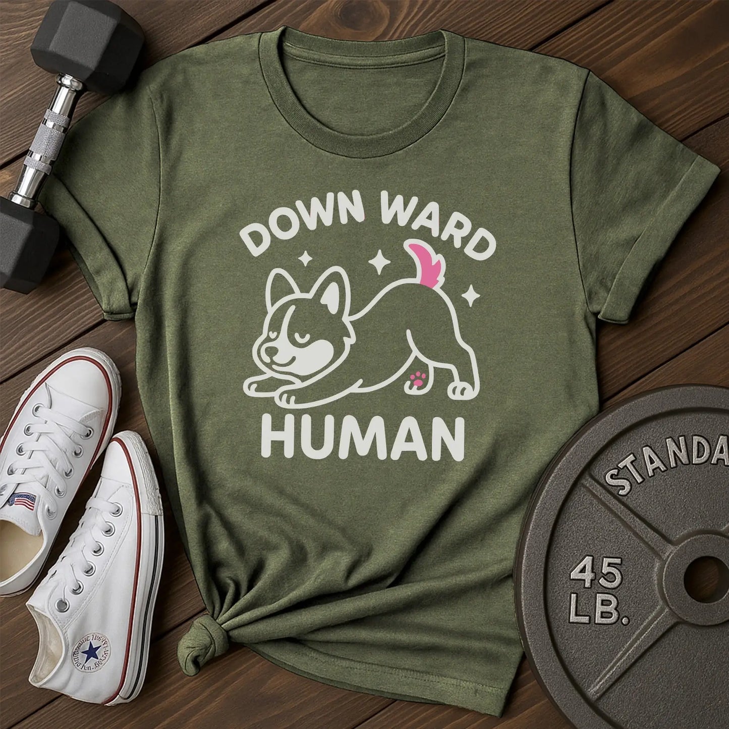 Dog stretch av T-Shirt - green - Dog Stretch AV Green.jpg