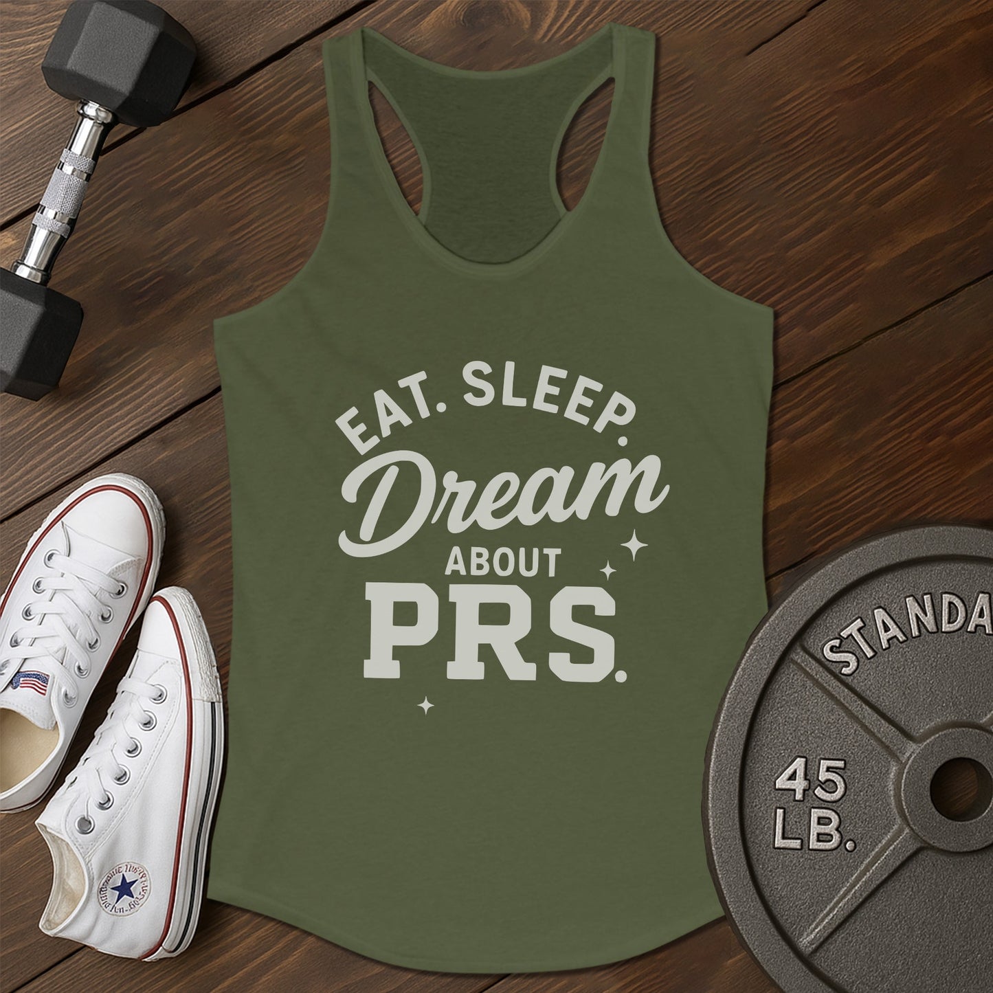 Eat sleep ak Tank - green - Eat Sleep AK tank Green.jpg