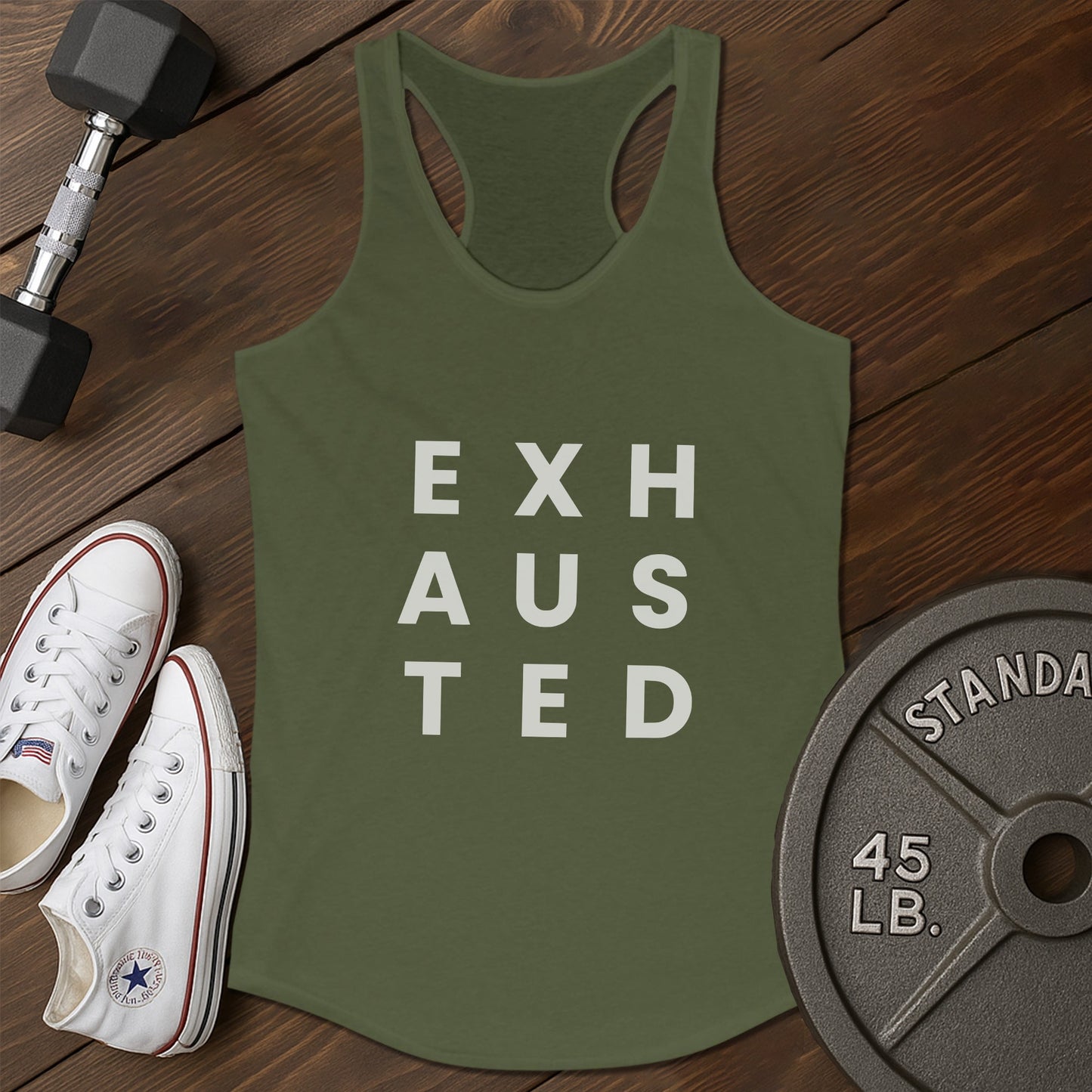 Exhausted ae tank - green - Exhausted AE T-Shirt tankGreen.jpg