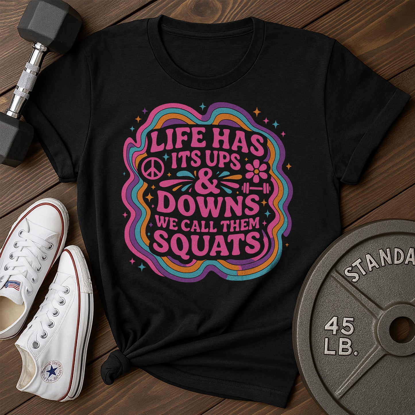 Flower Squats Ab T-Shirt