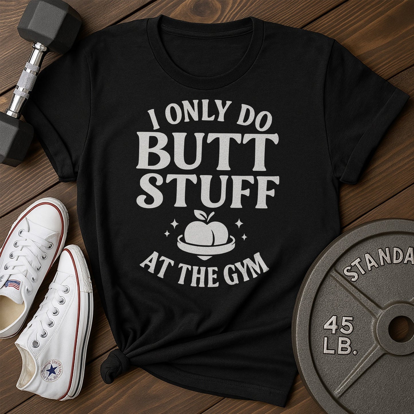 Gym butt an T-Shirt - black - Gym Butt AN Black.jpg