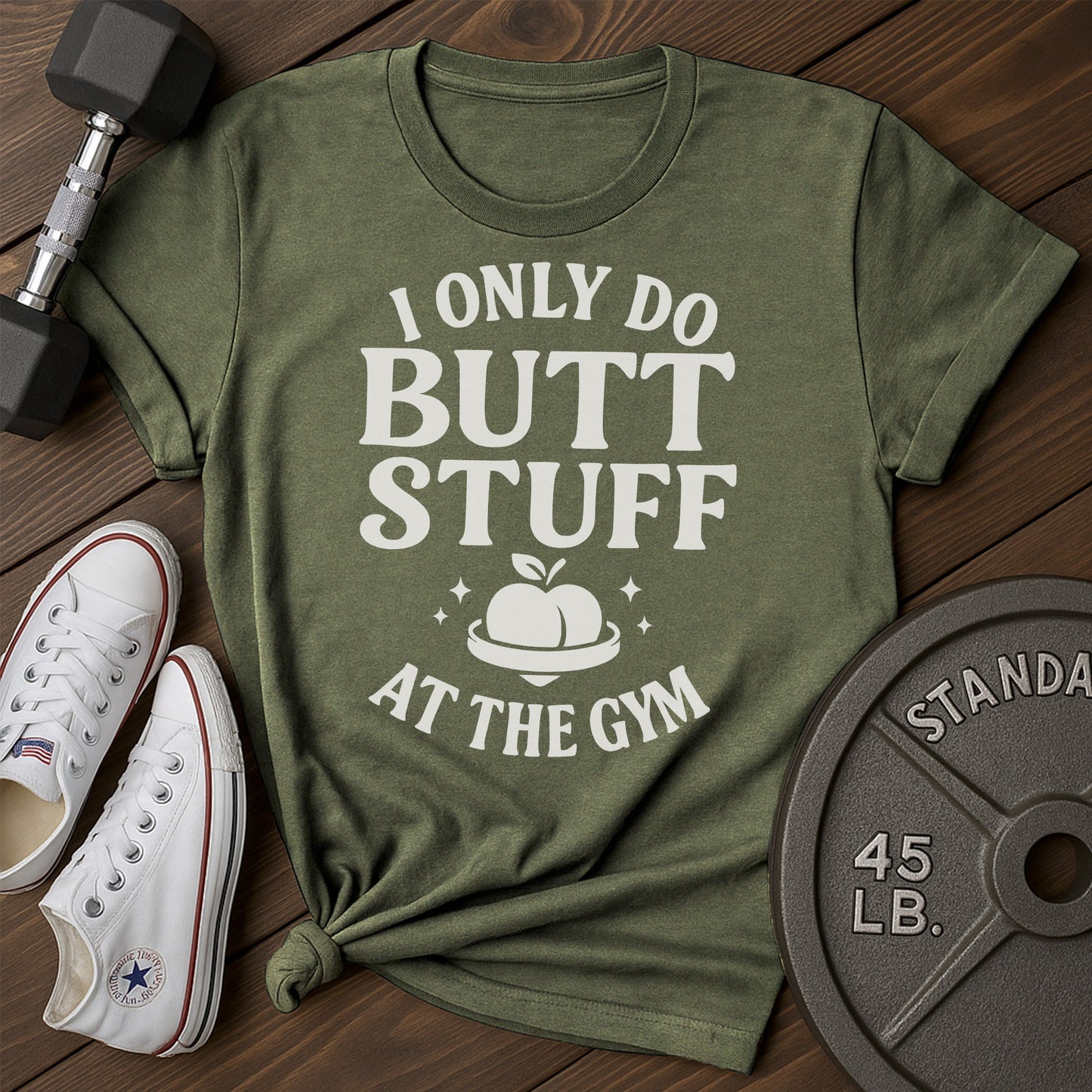 Gym butt an T-Shirt - green - Gym Butt AN Green.jpg