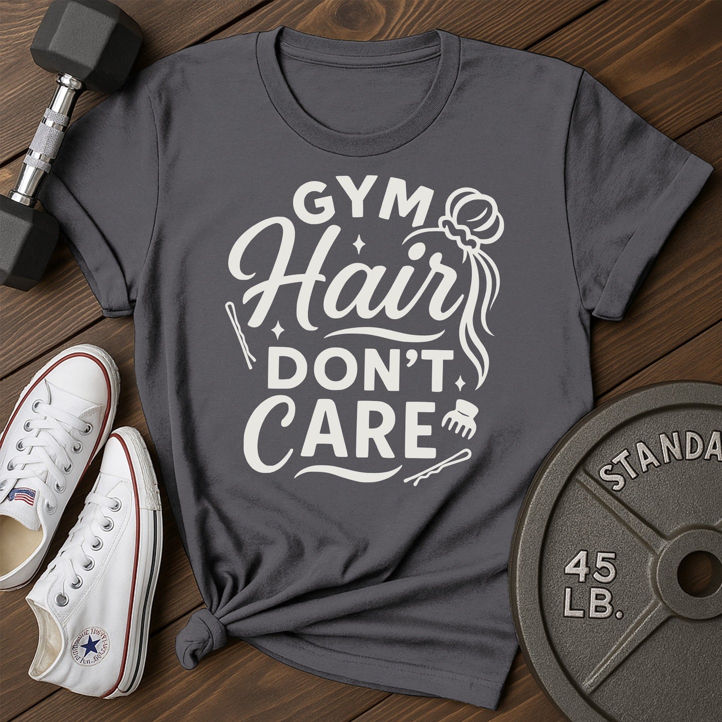 Gym Hair Ag T-Shirt - charcoal - Gym Hair AG Charcoal.jpg