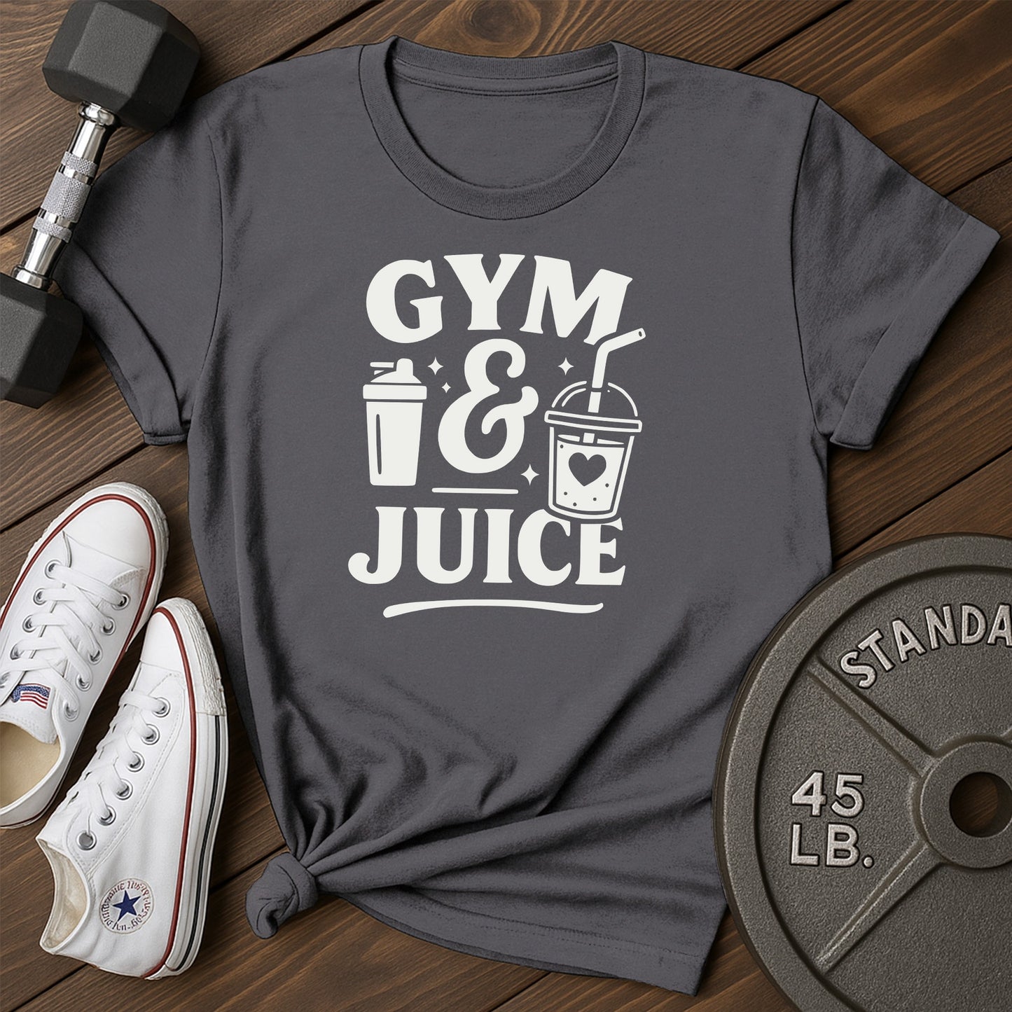 Gym juice an T-Shirt - charcoal - Gym Juice AN Charcoal.jpg