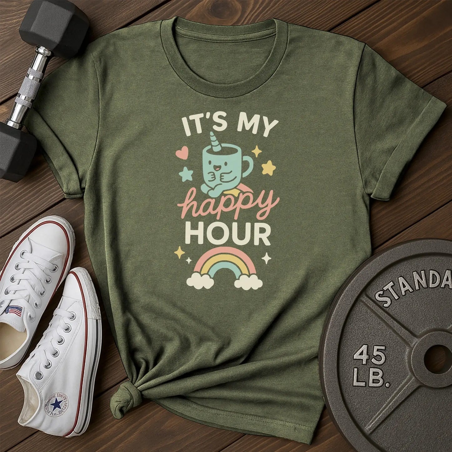 Happy unicorn au T-Shirt - green - Happy Unicorn AU Green.jpg