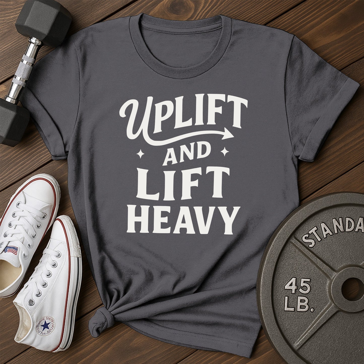 Heavy uplift an T-Shirt - charcoal - Heavy Uplift AN Charcoal.jpg