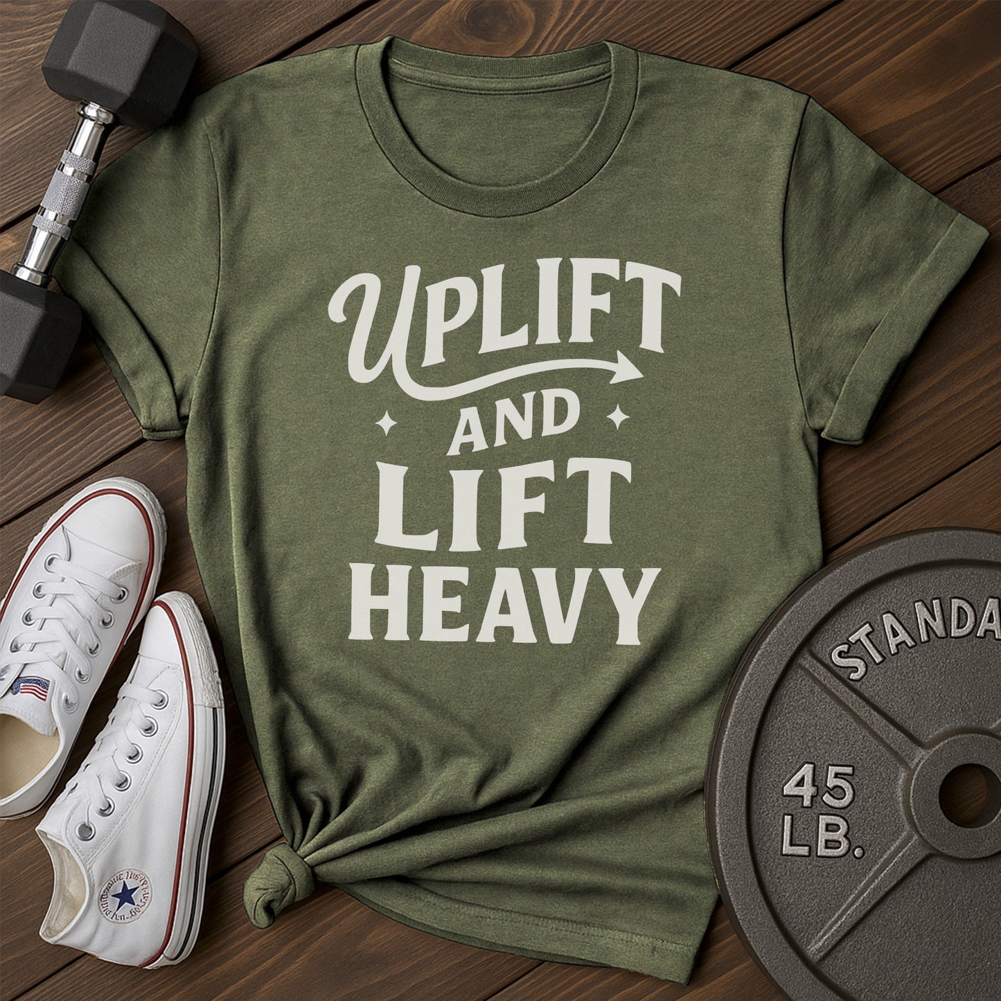 Heavy uplift an T-Shirt - green - Heavy Uplift AN Green.jpg