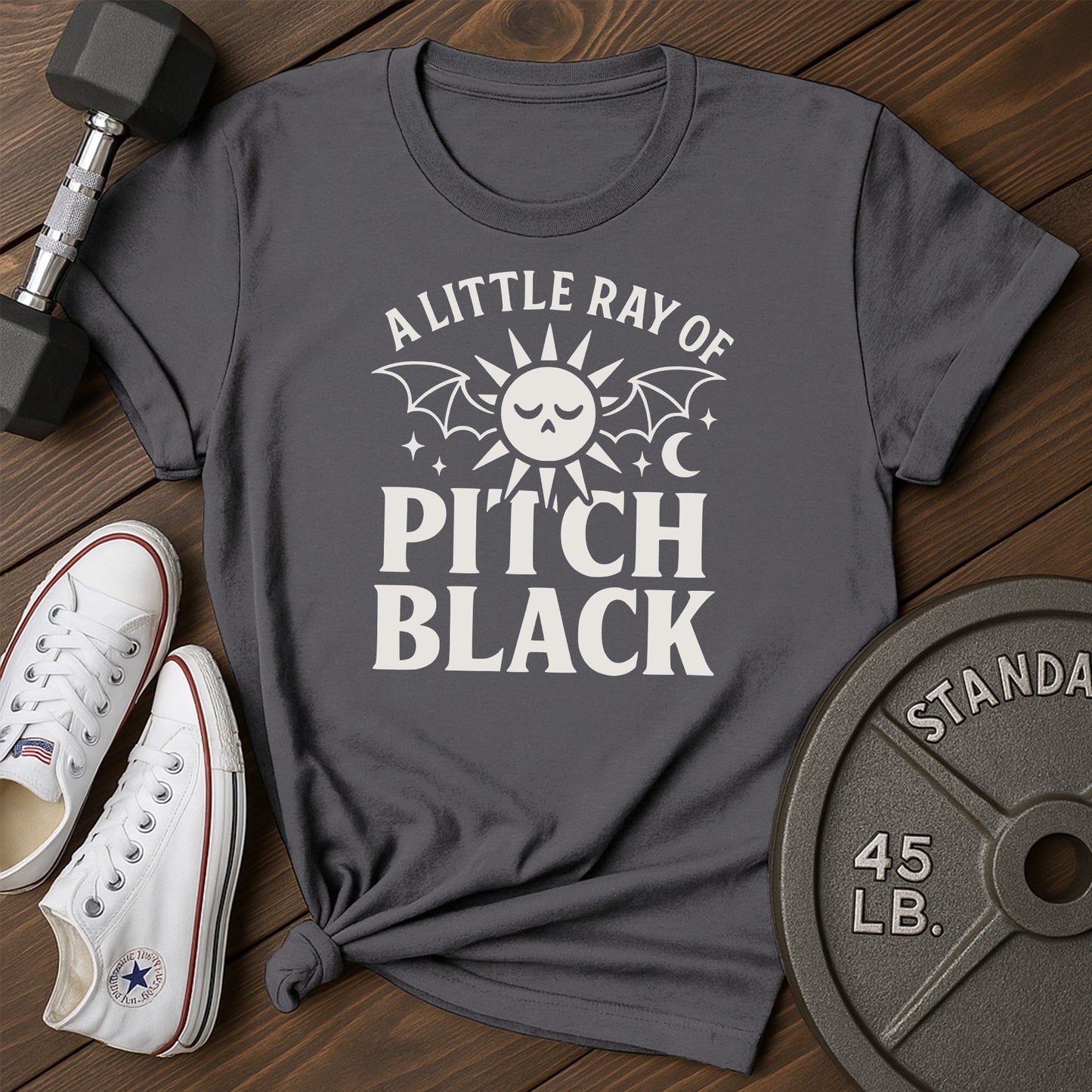 Pitch black an T-Shirt - charcoal - Pitch Black AN Charcoal.jpg