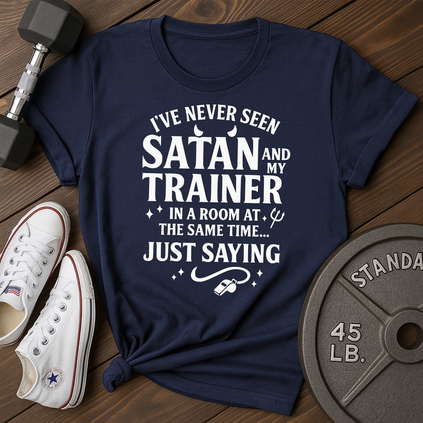 Satan trainer an T-Shirt - blue - Satan Trainer AN Blue.jpg