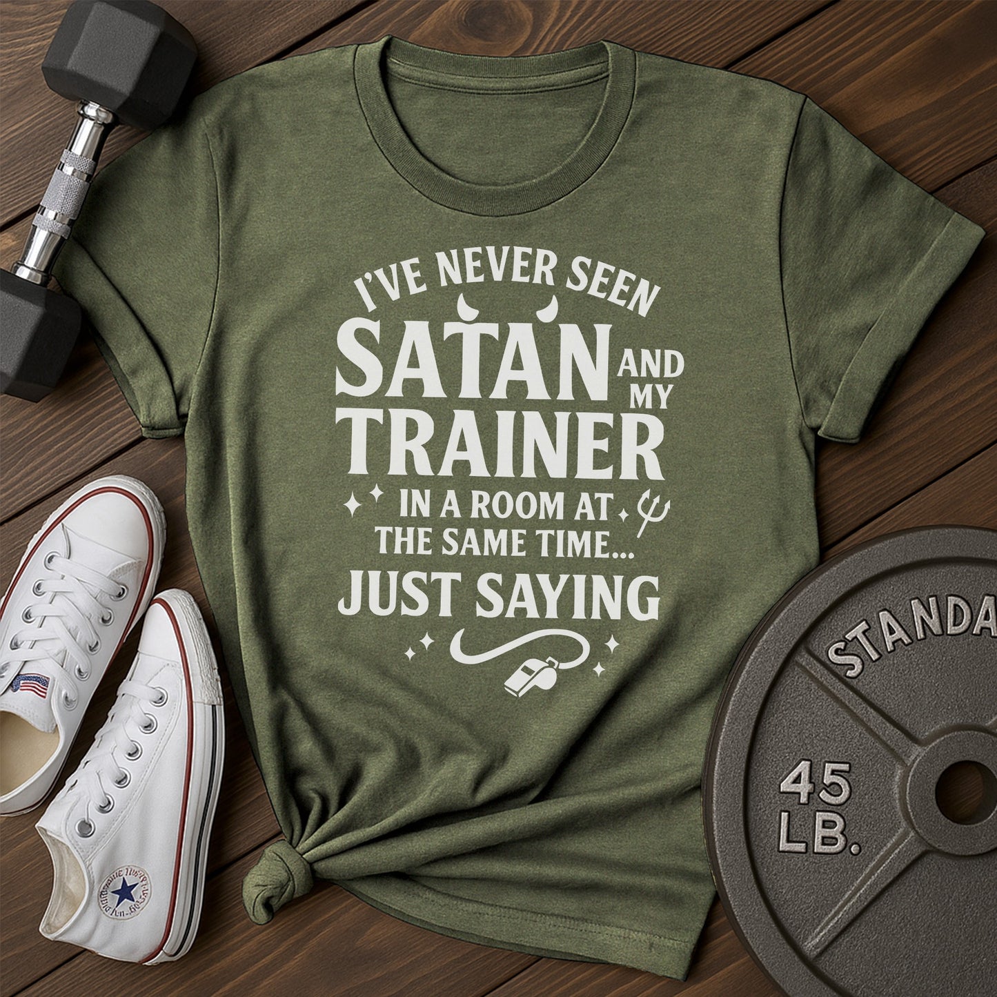 Satan trainer an T-Shirt - green - Satan Trainer AN Green.jpg