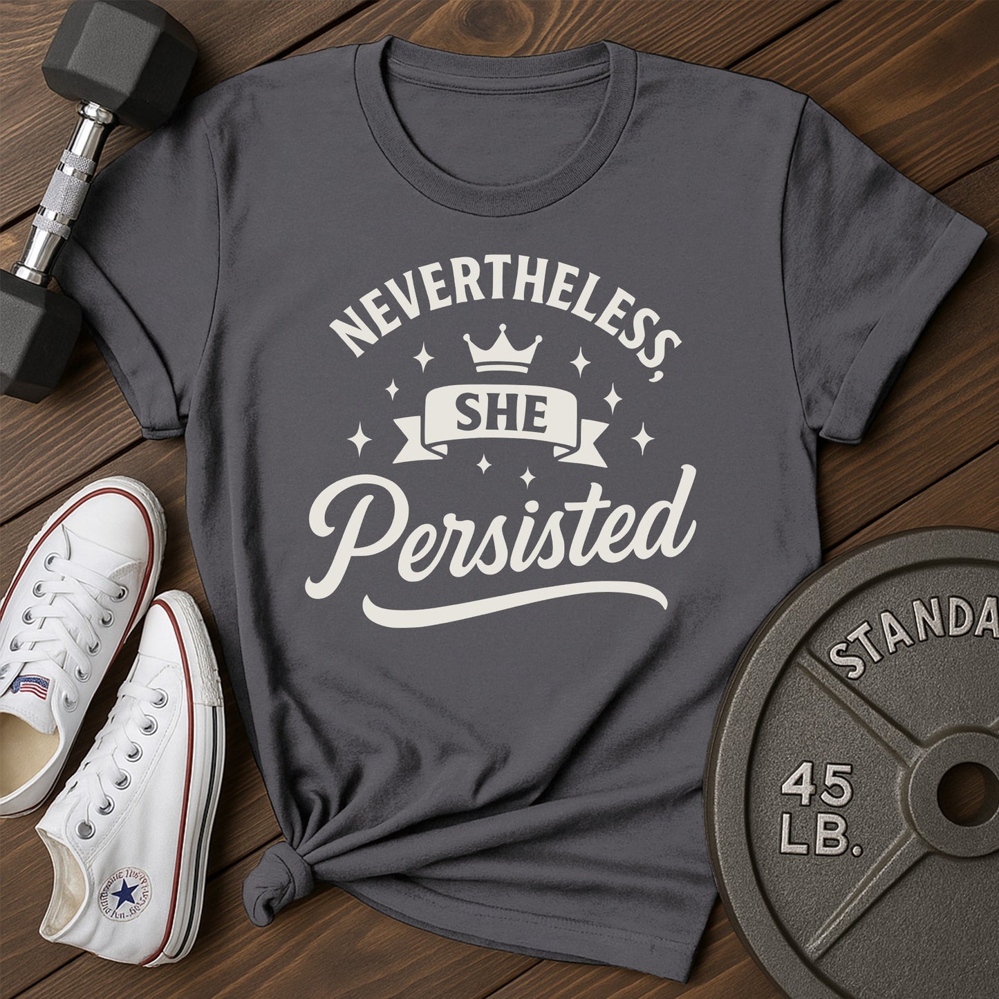 She persisted an T-Shirt - charcoal - She Persisted AN Charcoal.jpg