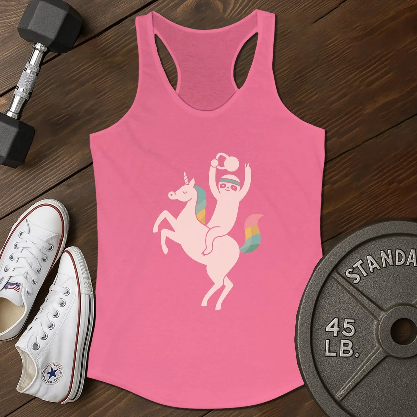 Sloth unicorn au Tank - pink - Sloth Unicorn AU tank Pink.jpg