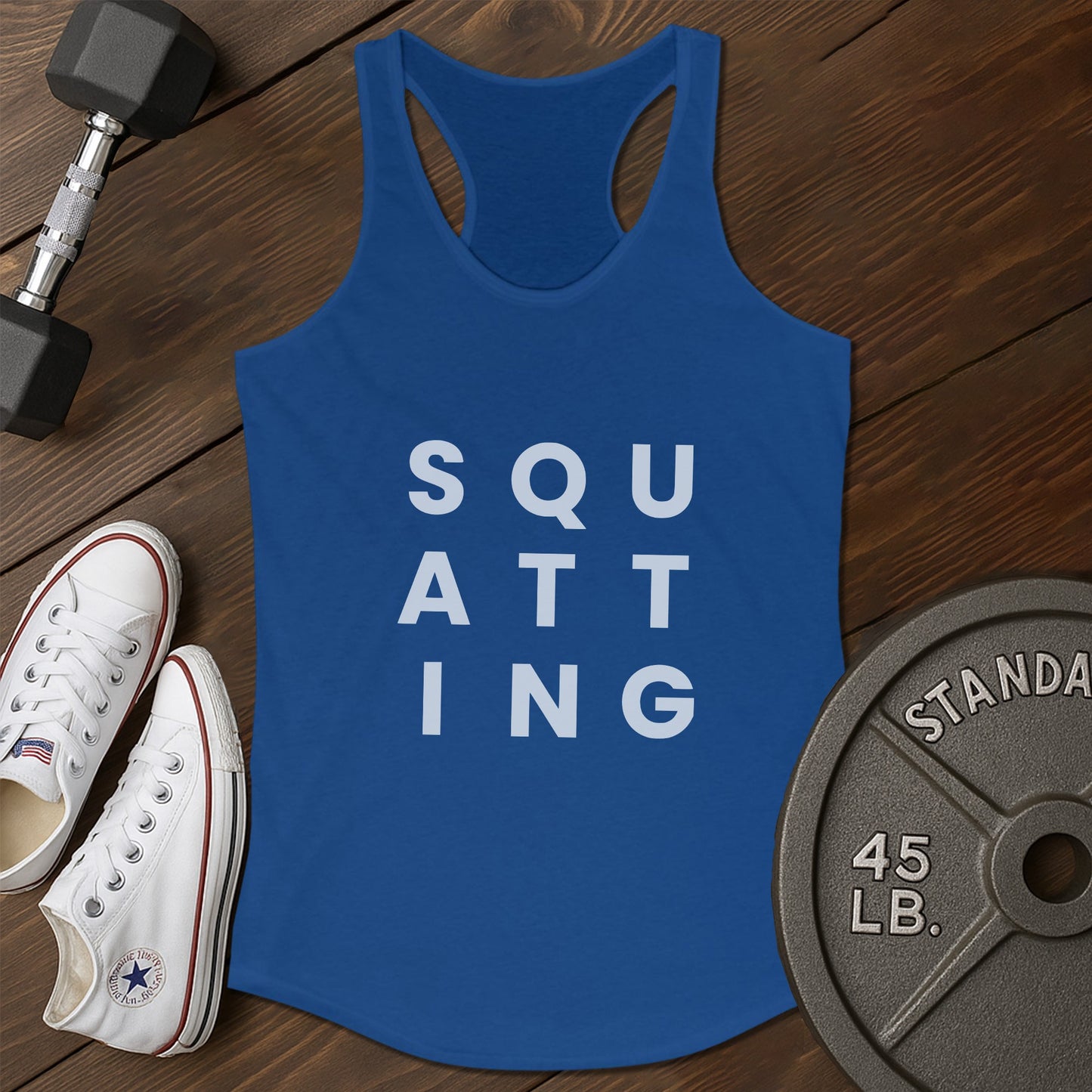 Squatting ae tank - blue - Squatting AE T-Shirt tankBlue.jpg