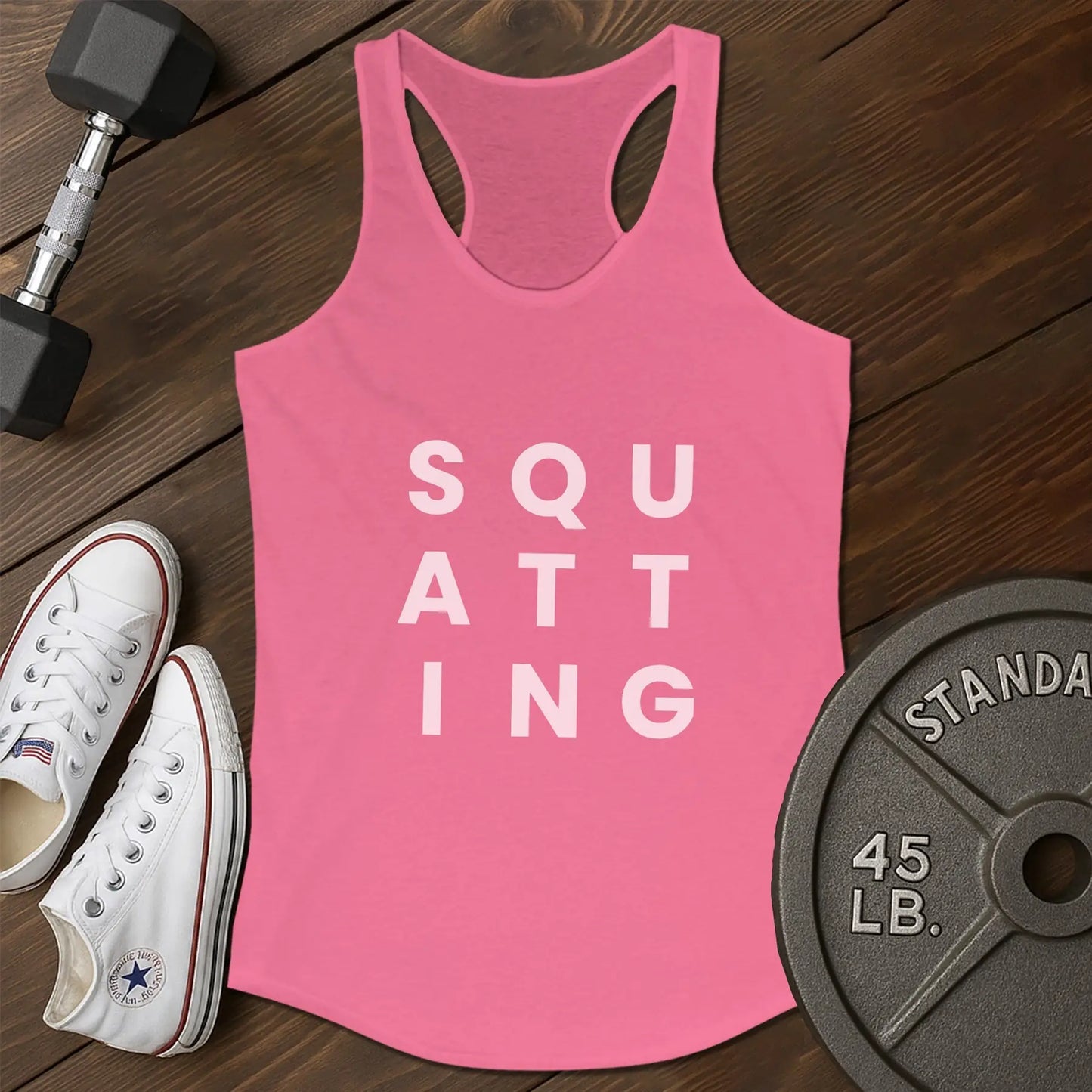 Squatting ae tank - pink - Squatting AE T-Shirt tankPink.jpg
