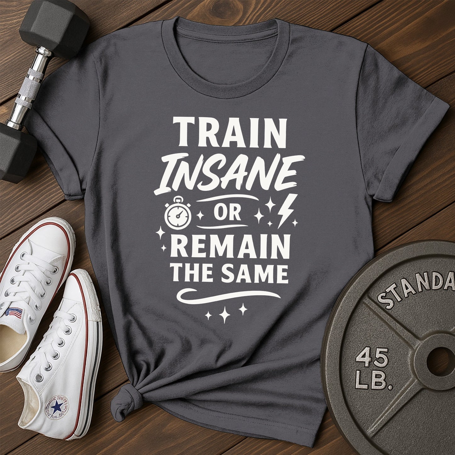 Train insane an T-Shirt - charcoal - Train Insane AN Charcoal.jpg