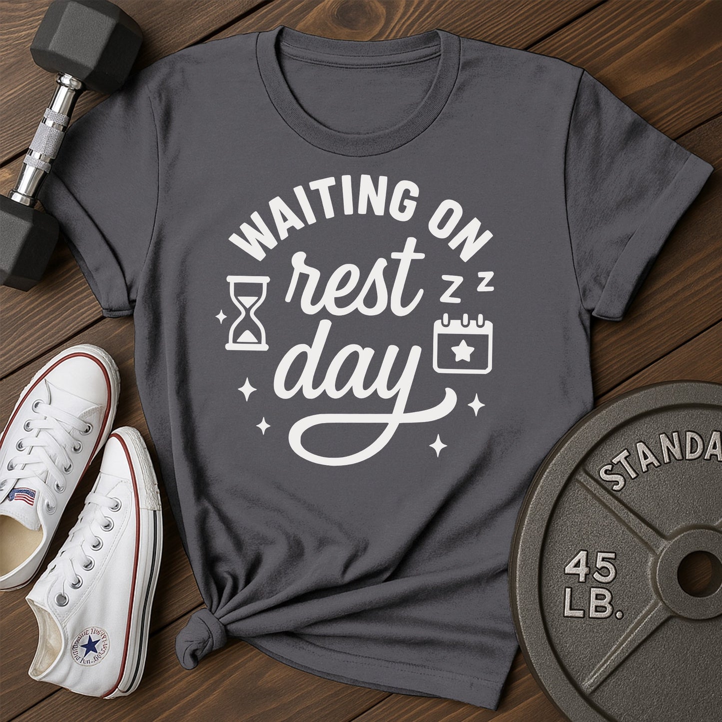 Waiting Rest Ag T-Shirt - charcoal - Waiting Rest AG Charcoal.jpg