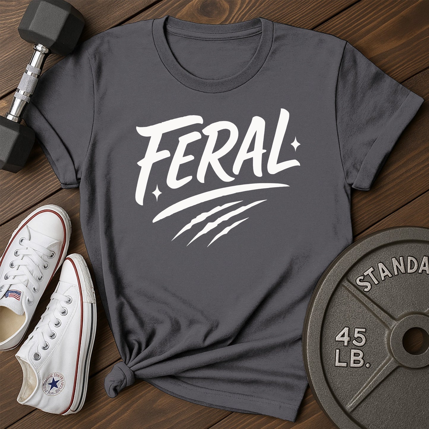 Wild feral an T-Shirt - charcoal - Wild Feral AN Charcoal.jpg