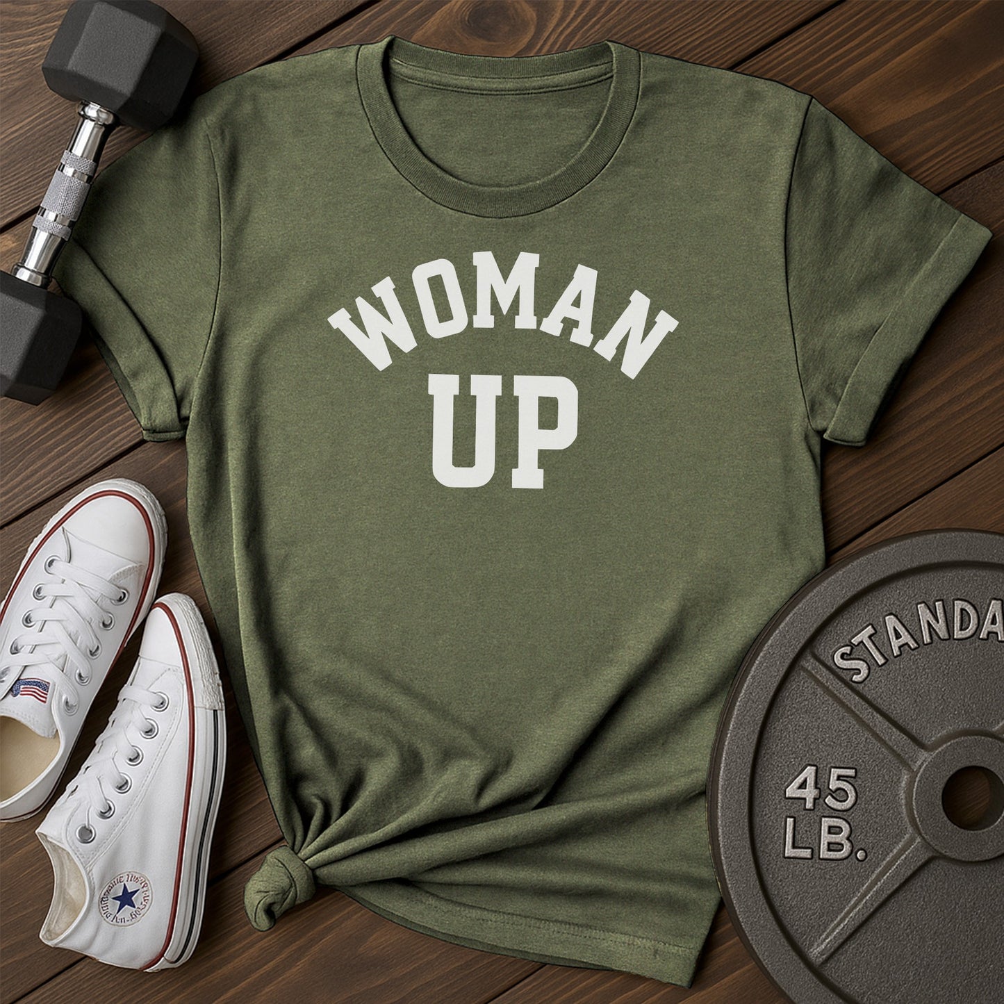 Woman up af t-shirt - green - Woman Up AF T-Shirt shirt3 Green.jpg