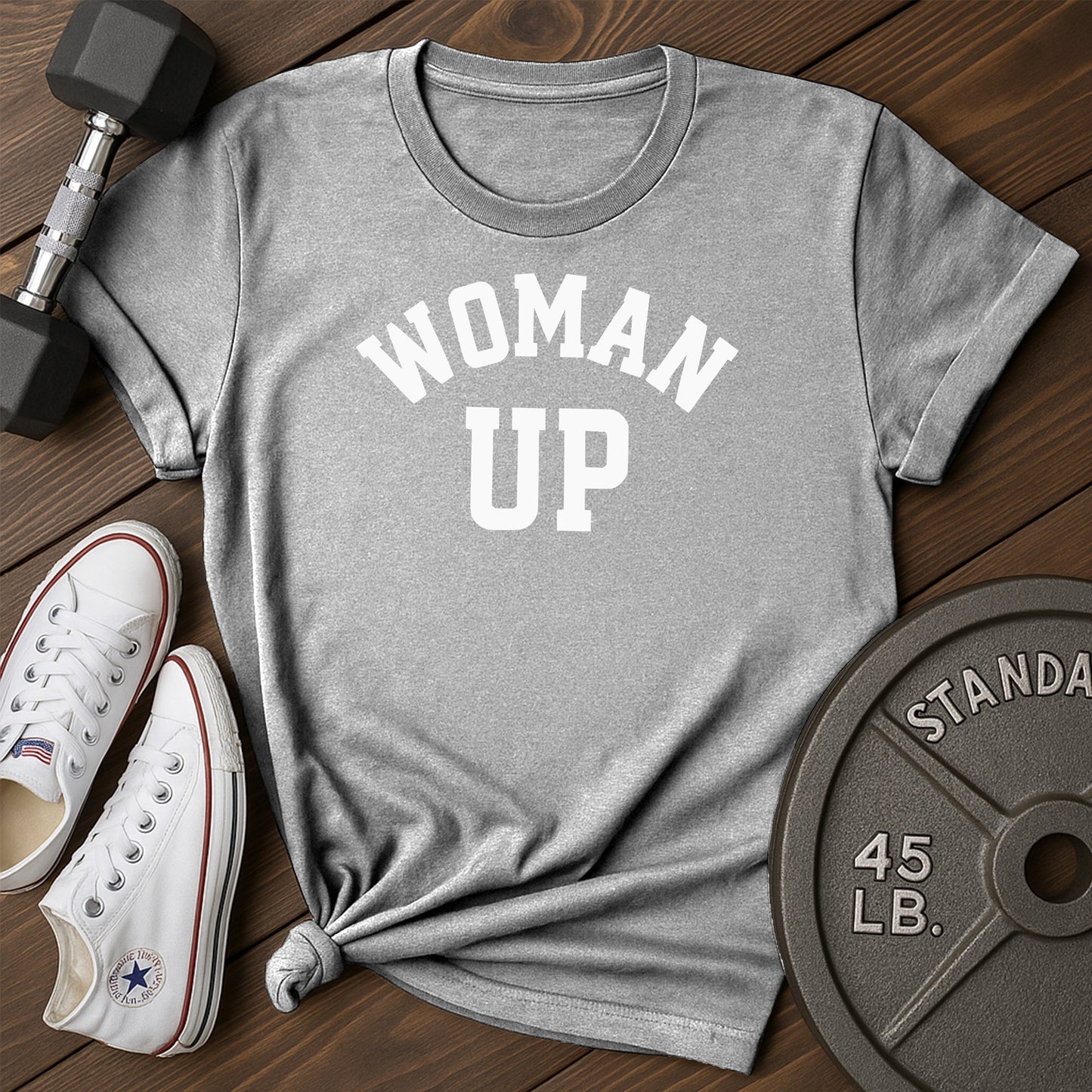 Woman up af t-shirt - gray - Woman Up AF T-Shirt shirt4 Gray.jpg