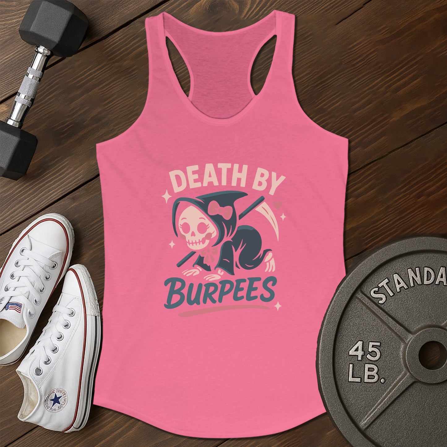 Death burpees am Tank - pink - death burpees AM tank Pink.jpg