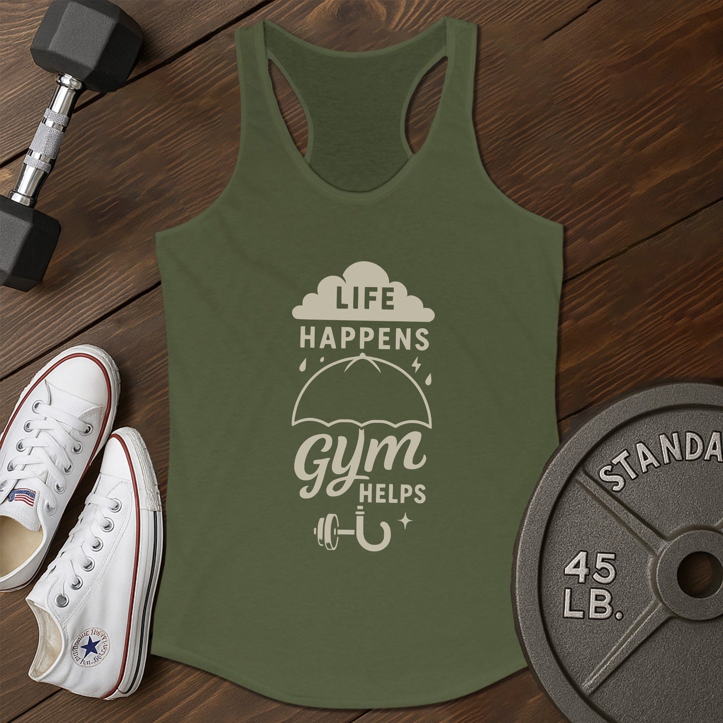 Life happens am Tank - green - life happens AM tank Green.jpg