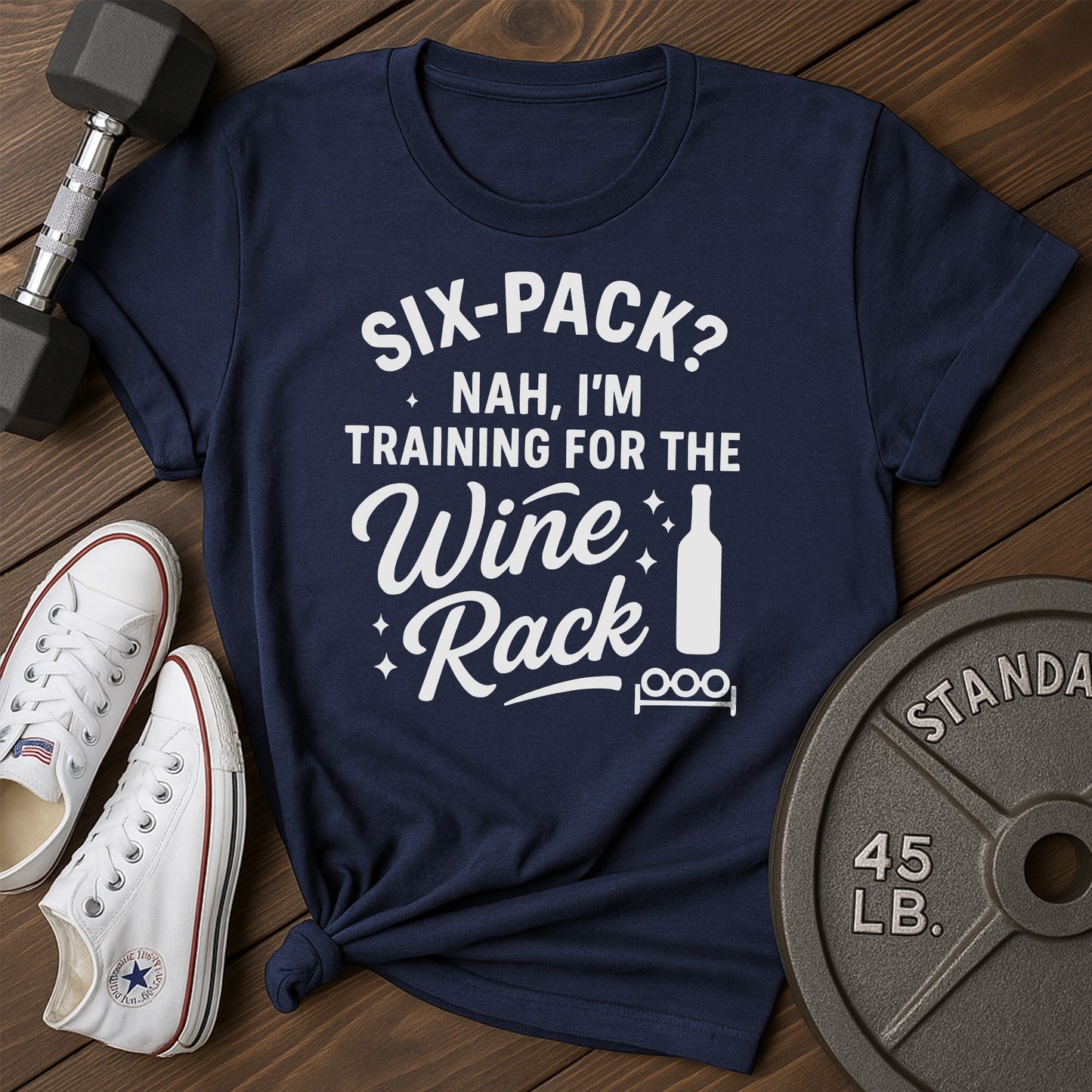 Wine rack am T-Shirt - blue - wine rack AM Blue.jpg