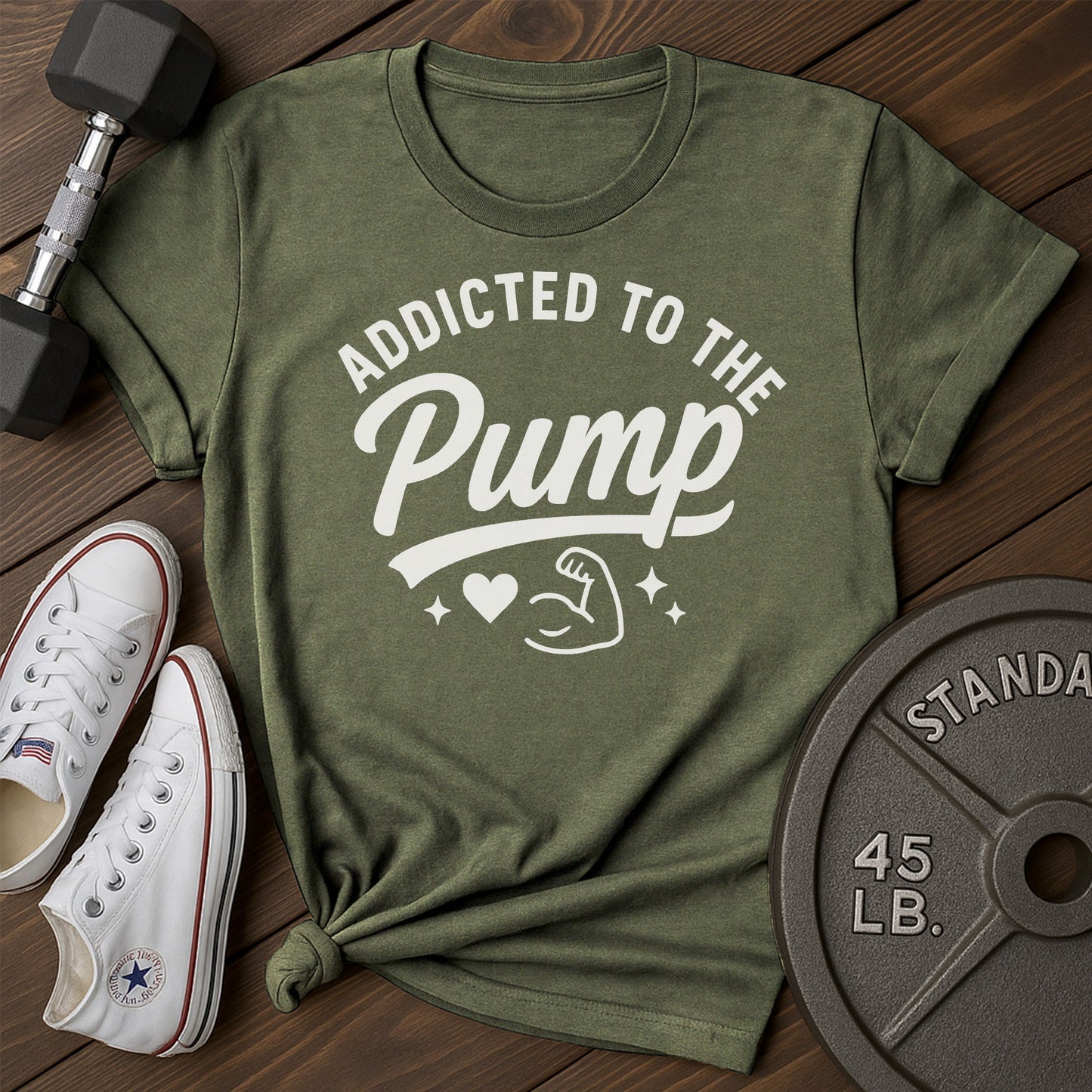 Addicted pump ak T-Shirt - green - Addicted Pump AK Green.jpg