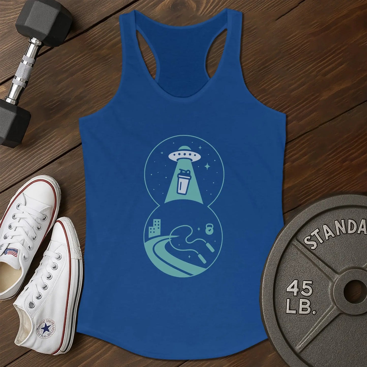 Alien gains au Tank - blue - Alien Gains AU tank Blue.jpg