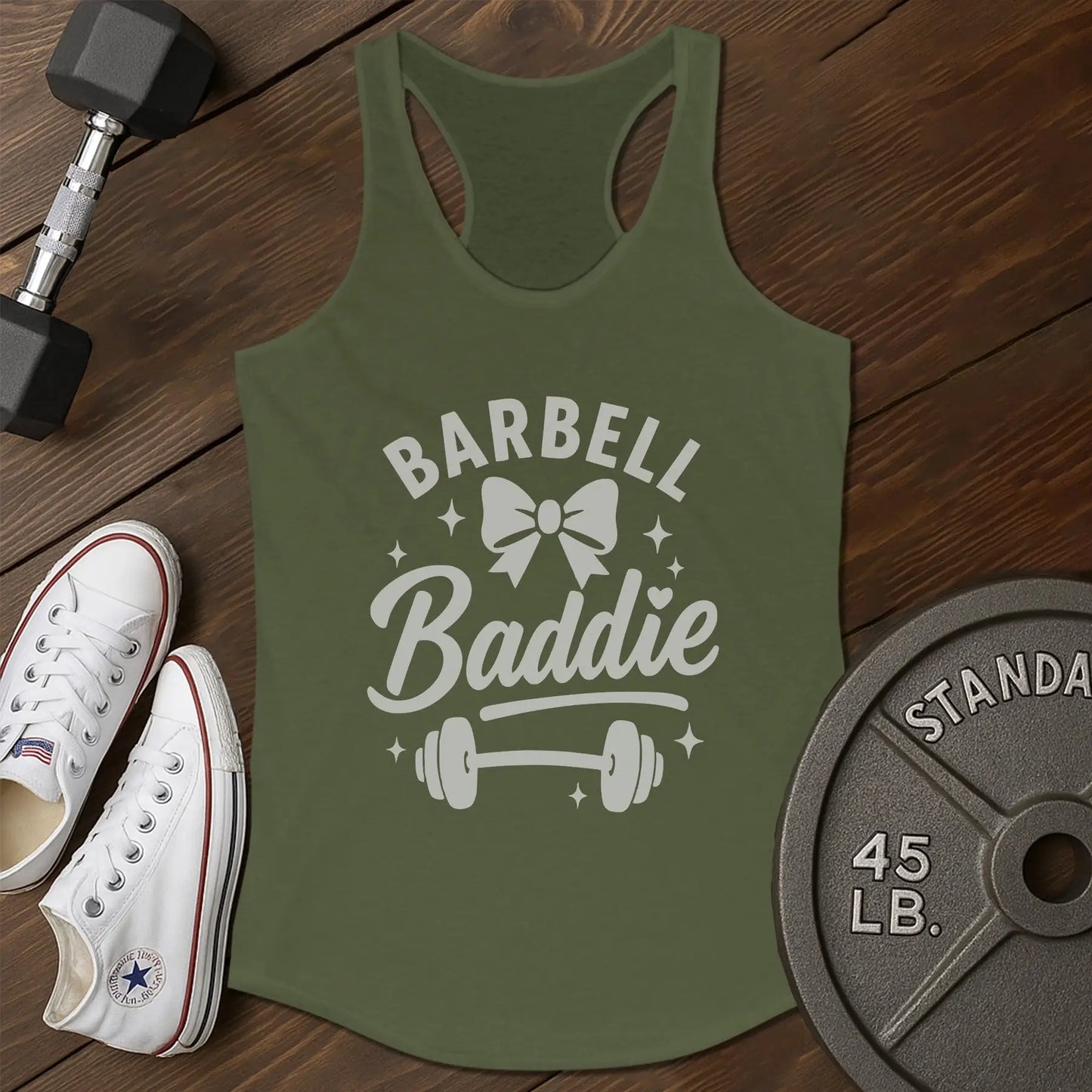 Barbell baddie am Tank - green - barbell baddie AM tank Green.jpg