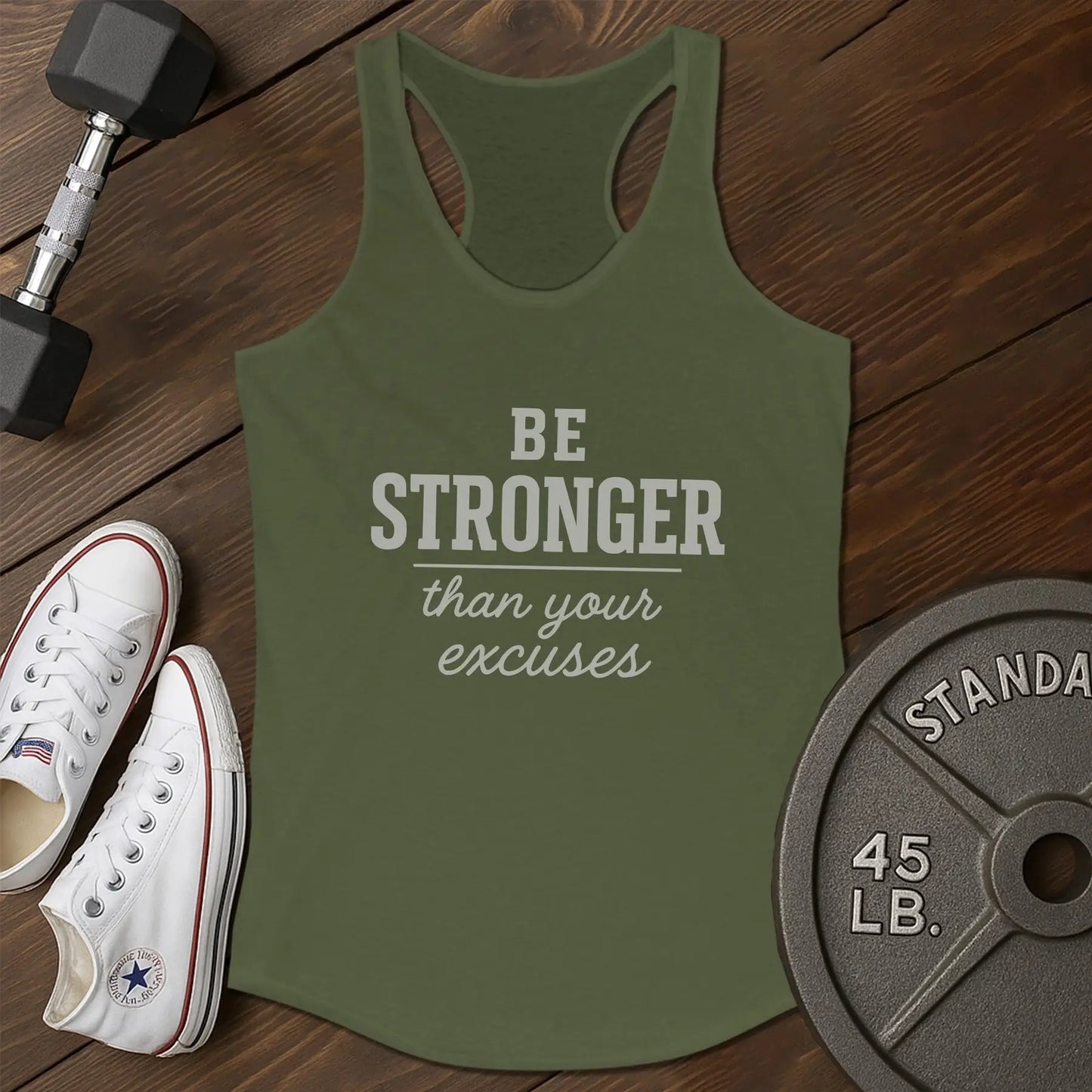Be stronger ap Tank - green - Be Stronger AP tank Green.jpg