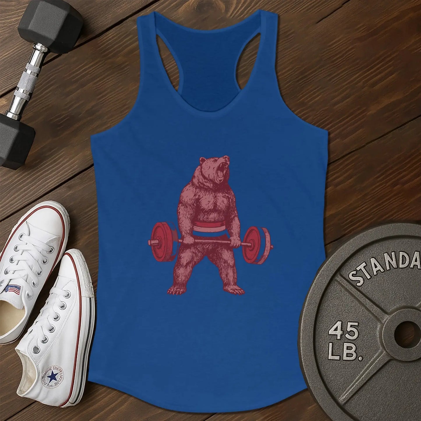 Bear barbell au Tank - blue - Bear Barbell AU tank Blue.jpg