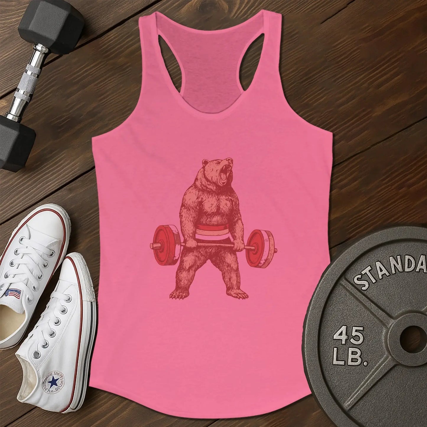 Bear barbell au Tank - pink - Bear Barbell AU tank Pink.jpg