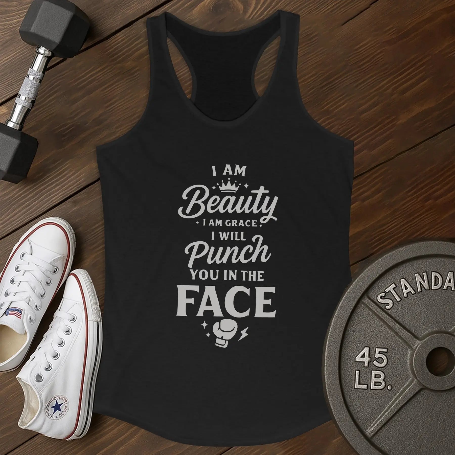 Beauty face an Tank - black - Beauty Face AN tank Black.jpg