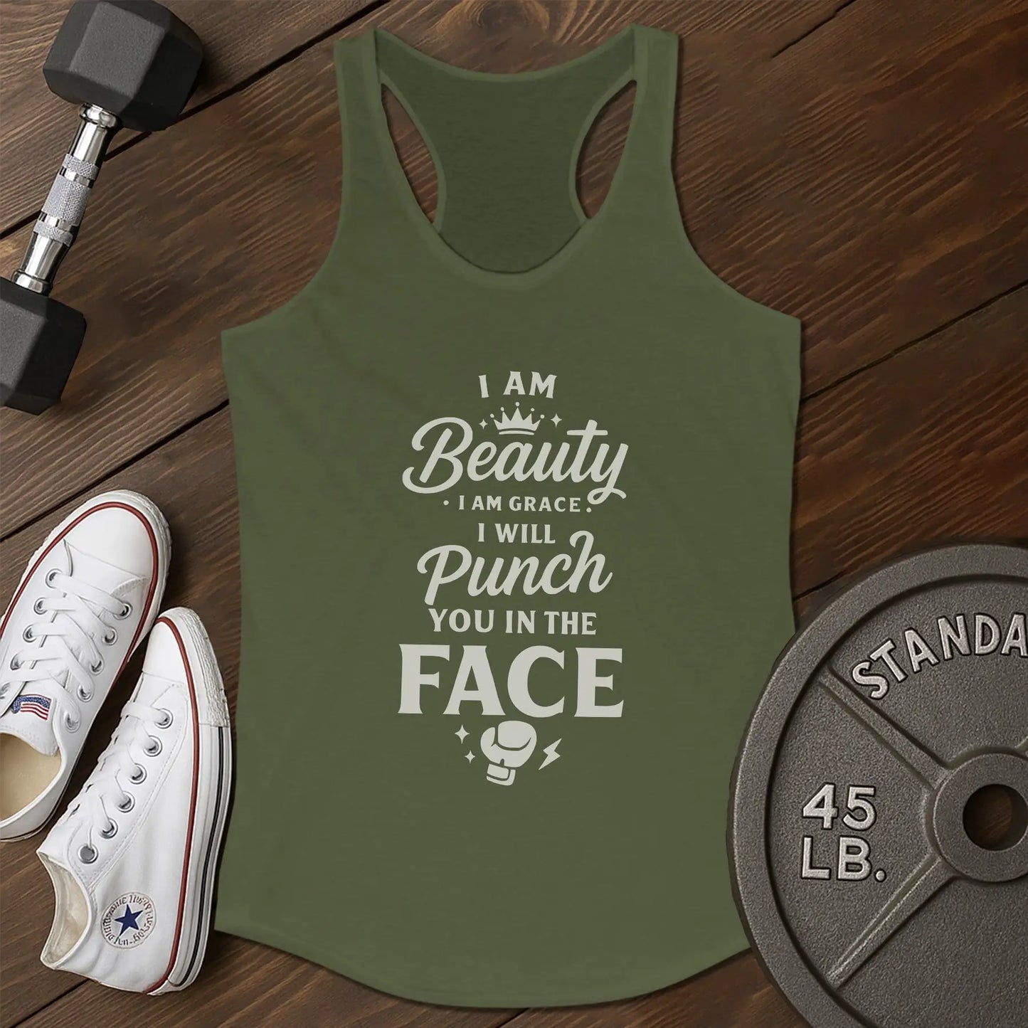 Beauty face an Tank - green - Beauty Face AN tank Green.jpg
