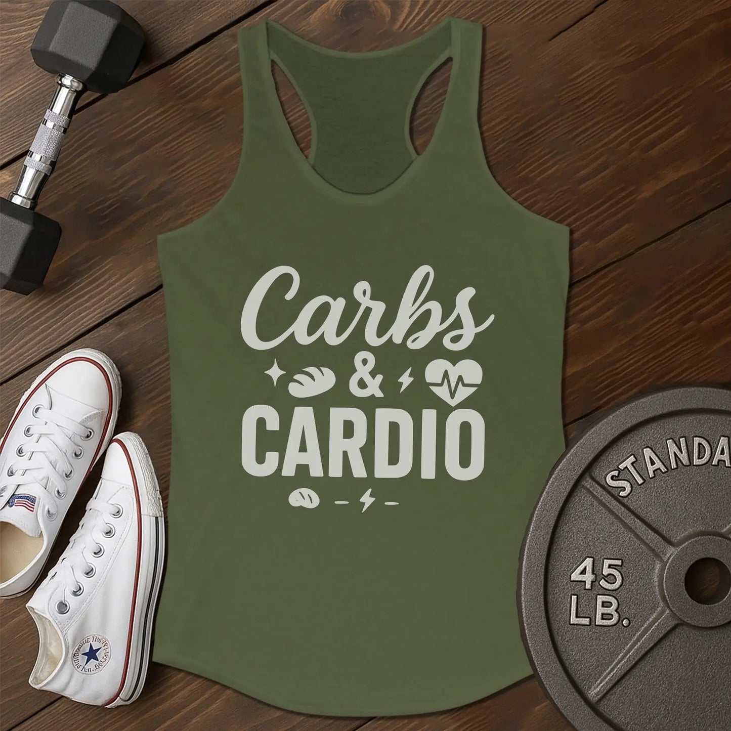 Carbs cardio ai Tank - green - Carbs Cardio AI tank Green.jpg