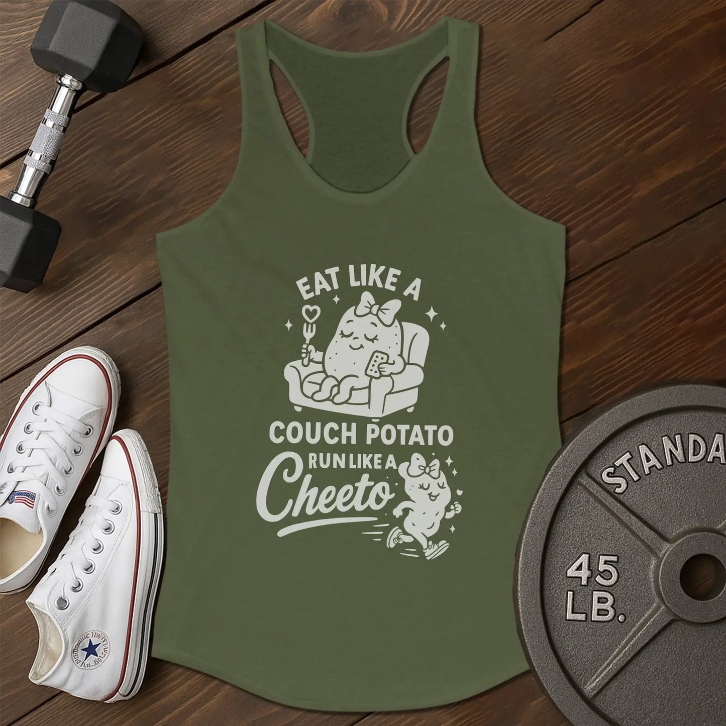 Couch potato am Tank - green - couch potato AM tank Green.jpg