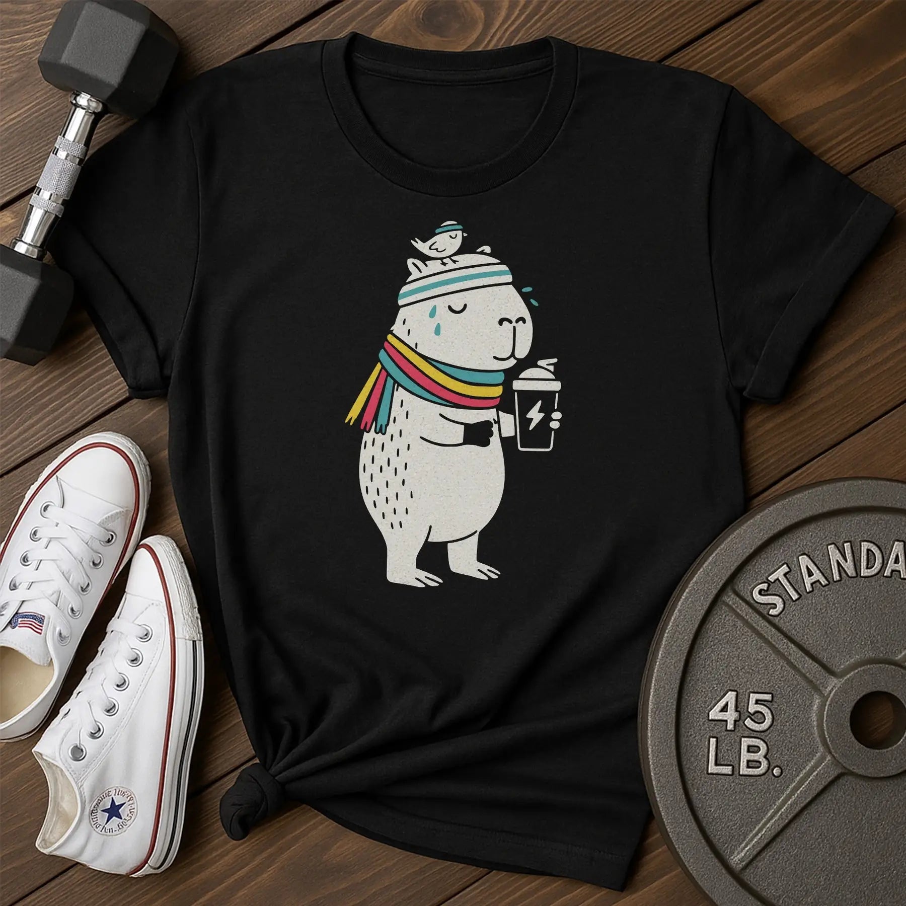 Cozy capybara au T-Shirt - black - Cozy Capybara AU Black.jpg