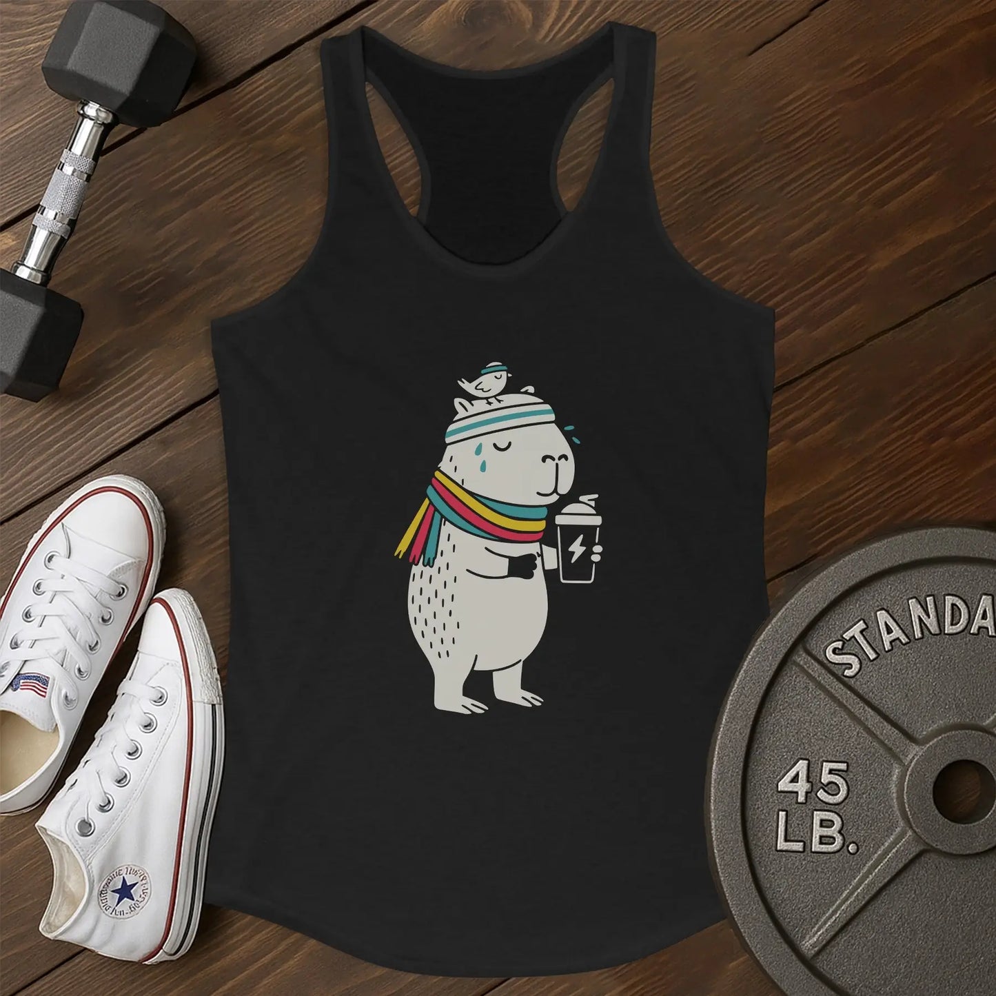 Cozy capybara au Tank - black - Cozy Capybara AU tank Black.jpg