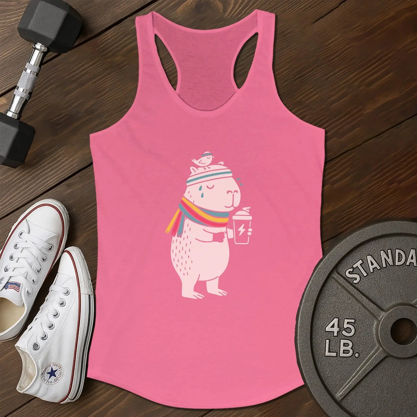 Cozy capybara au Tank - pink - Cozy Capybara AU tank Pink.jpg