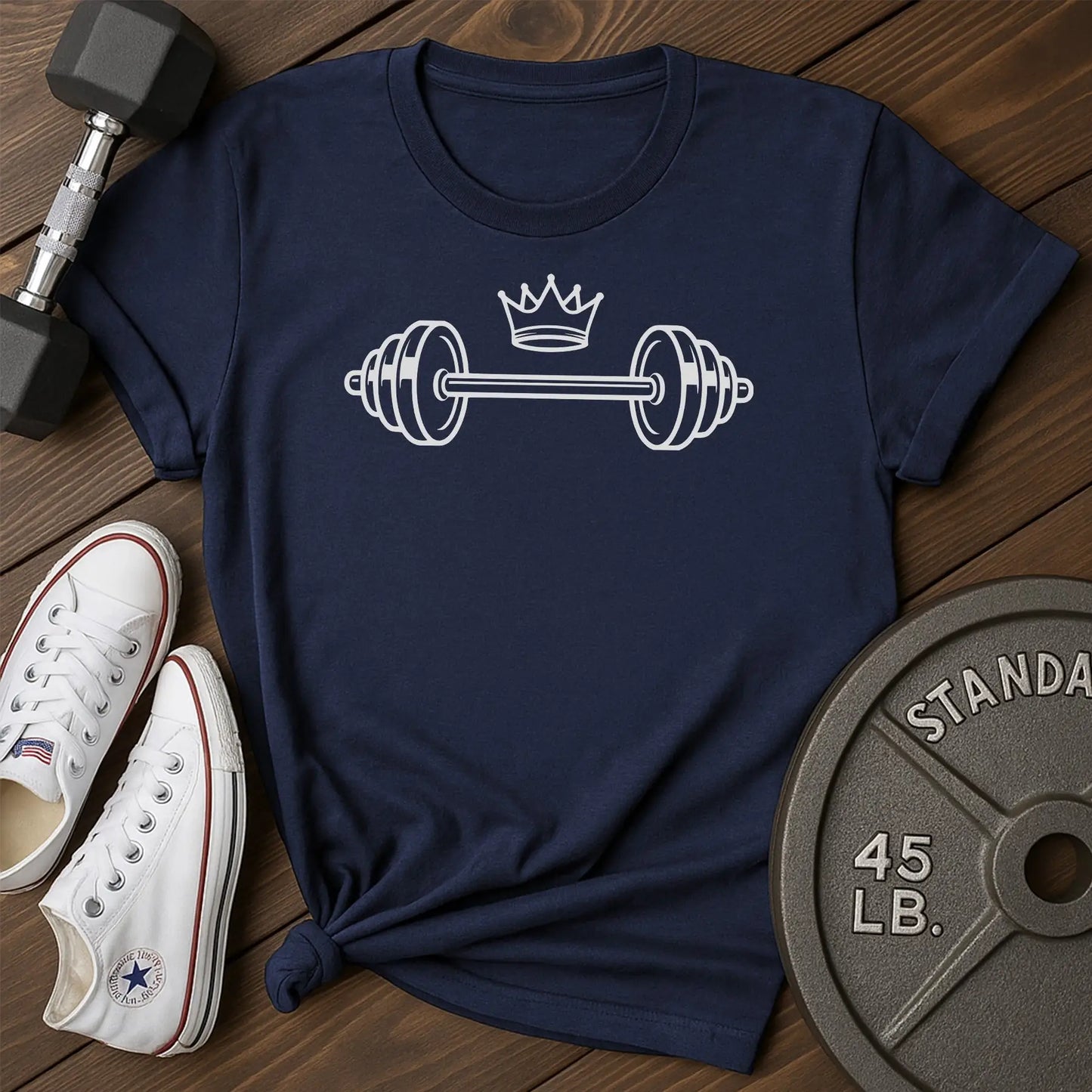 Crown barbell av T-Shirt - blue - Crown Barbell AV Blue.jpg