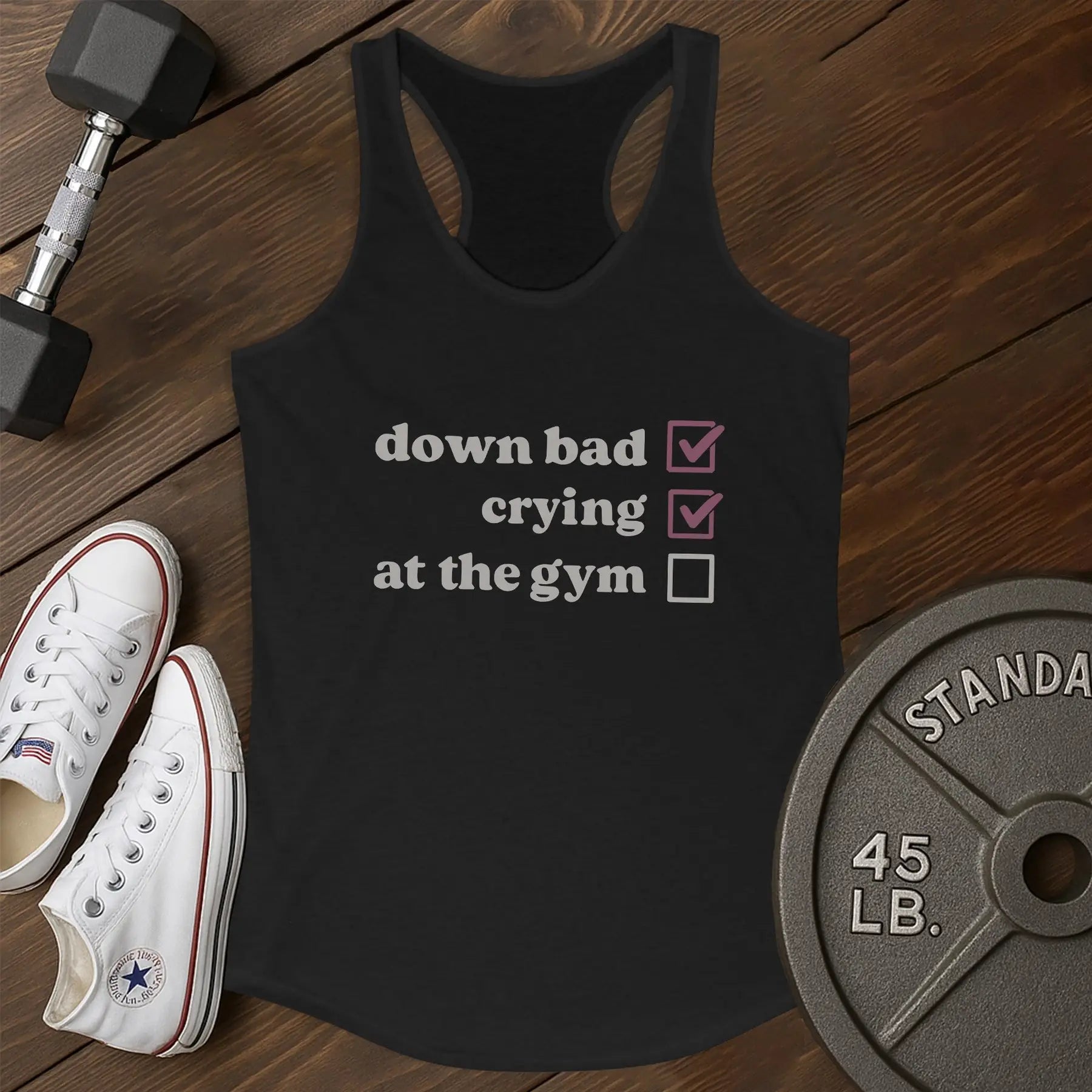 Crying gym au Tank - black - Crying Gym AU tank Black.jpg